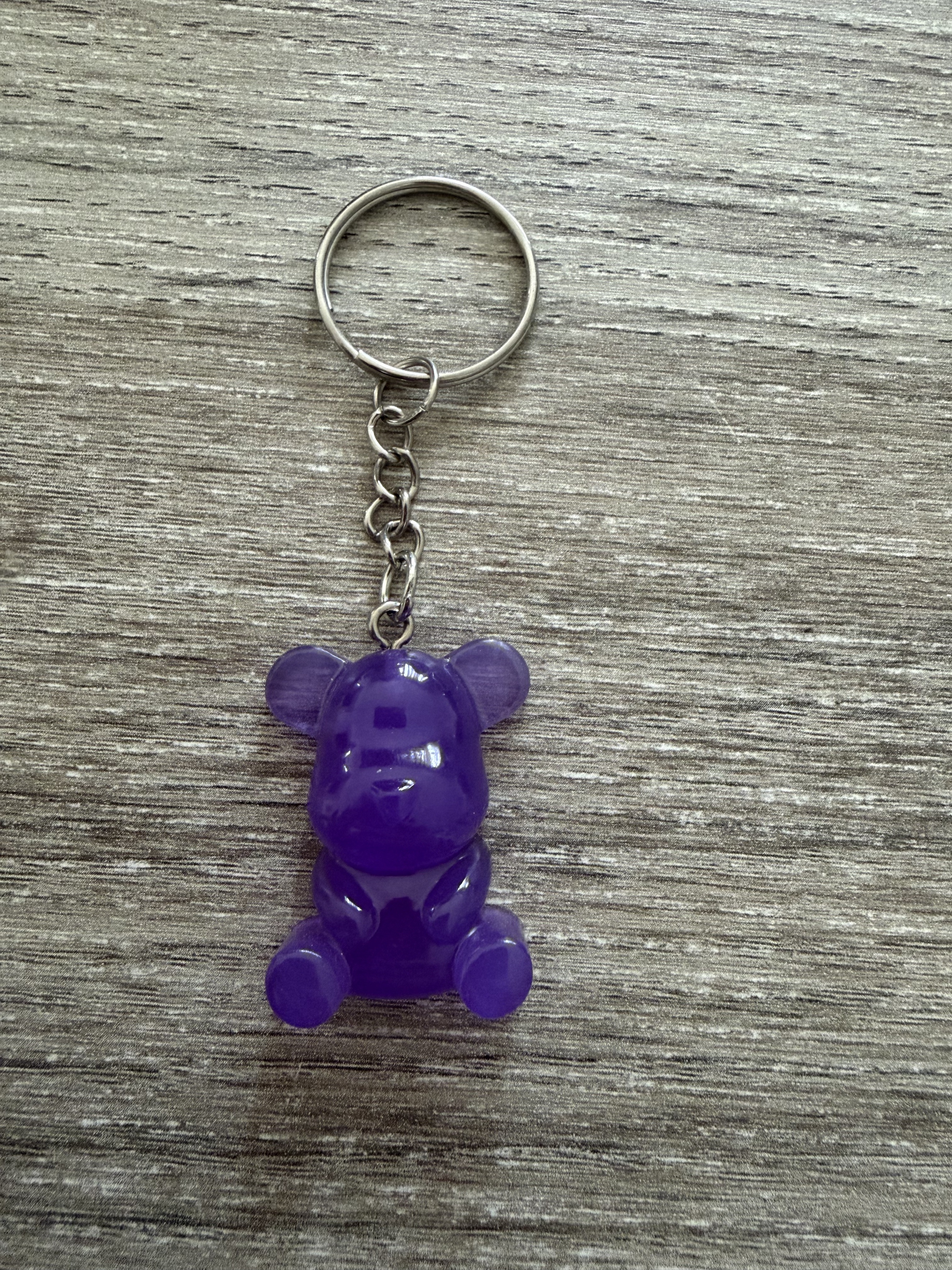 Porte clé ourson 35mm violet