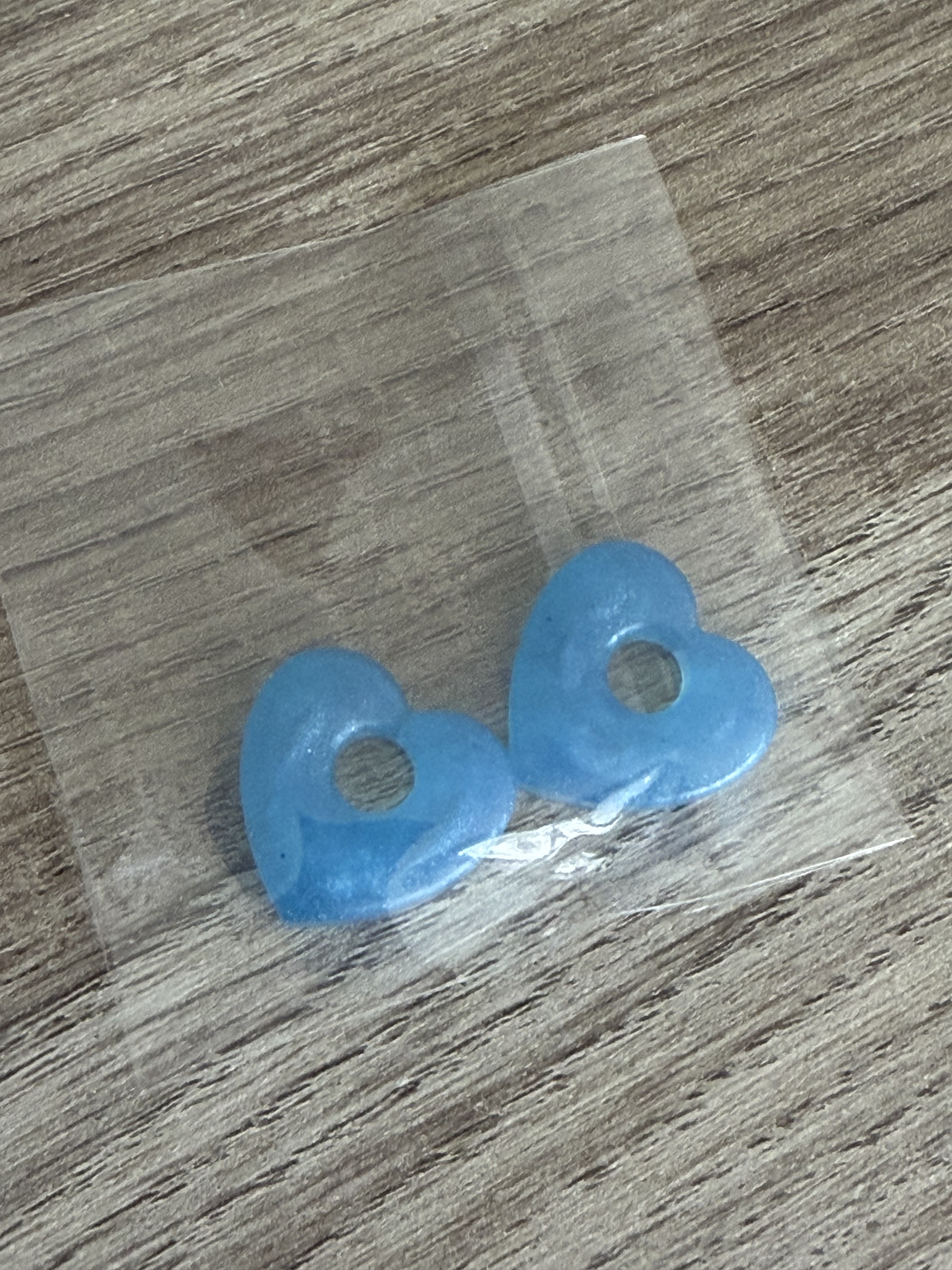 Pampilles coeur bleu