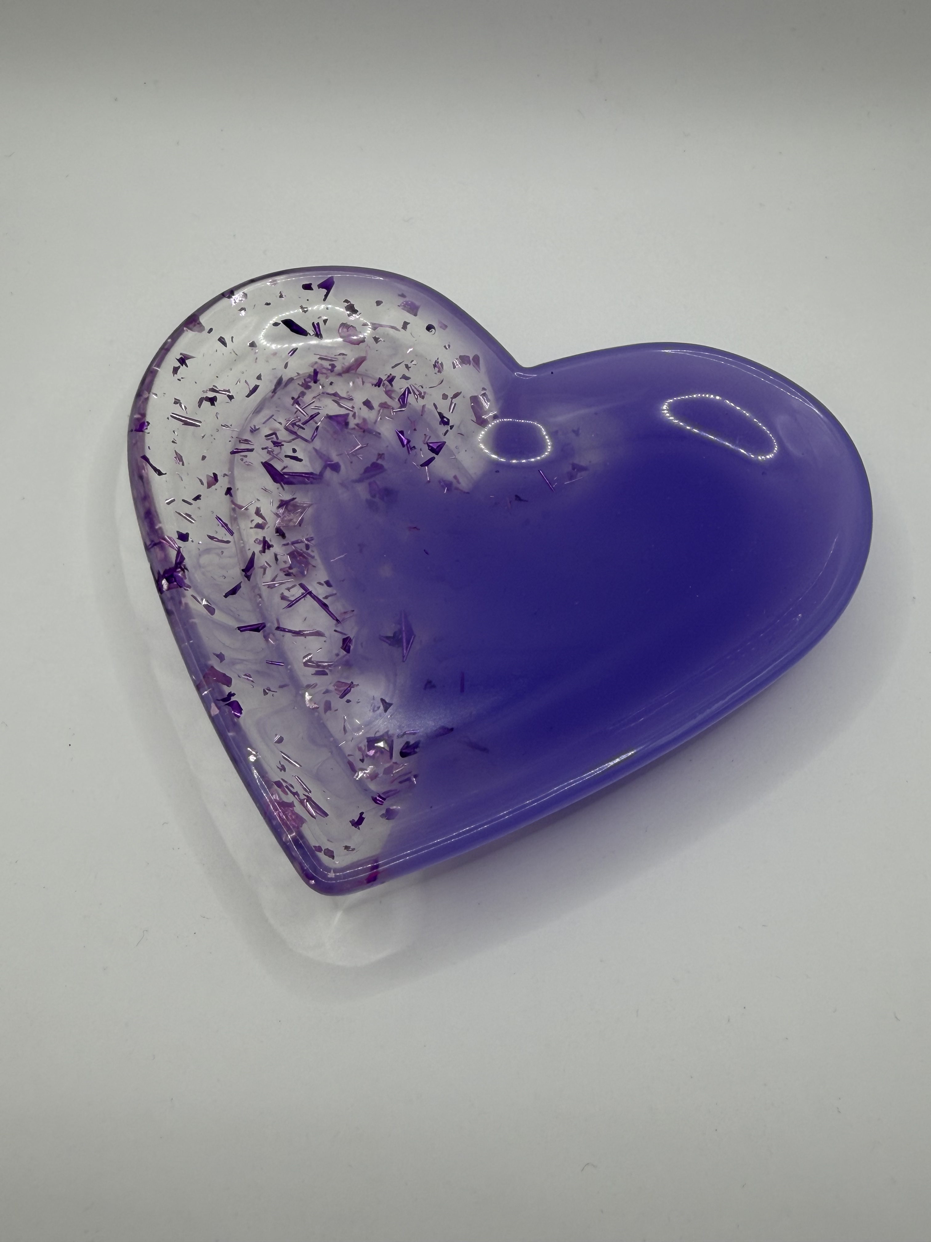 Coeur - mauve feuille mauve violette