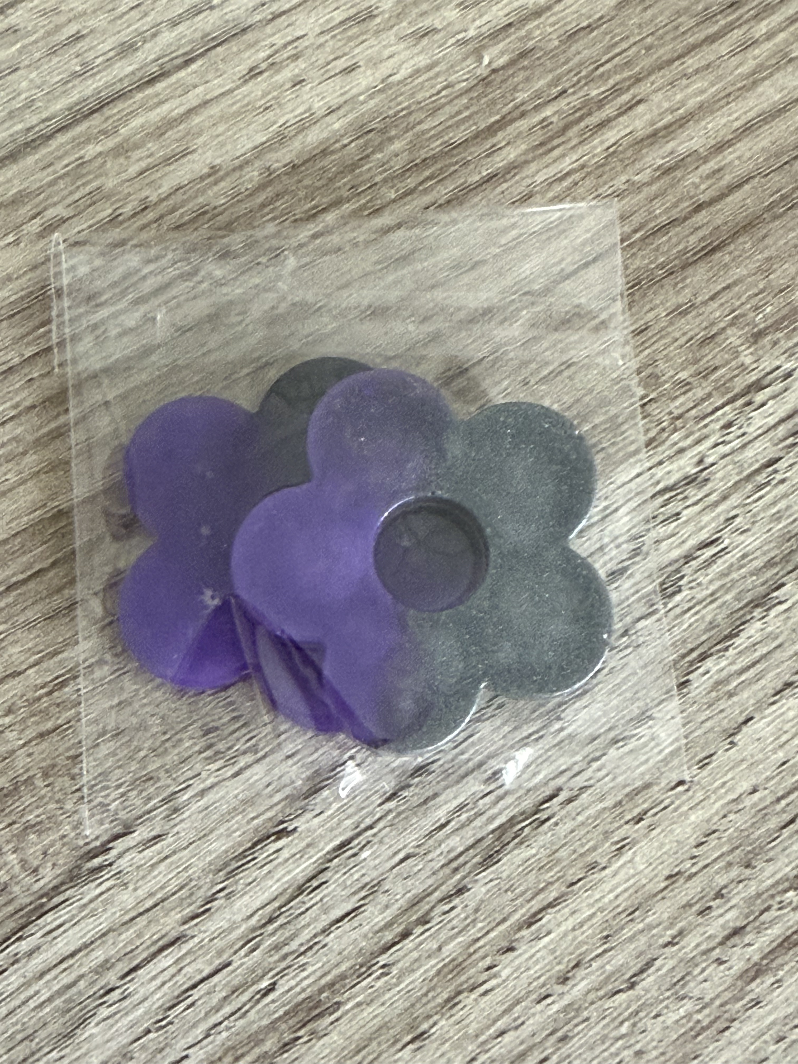 Pampilles fleur grande violette et noire