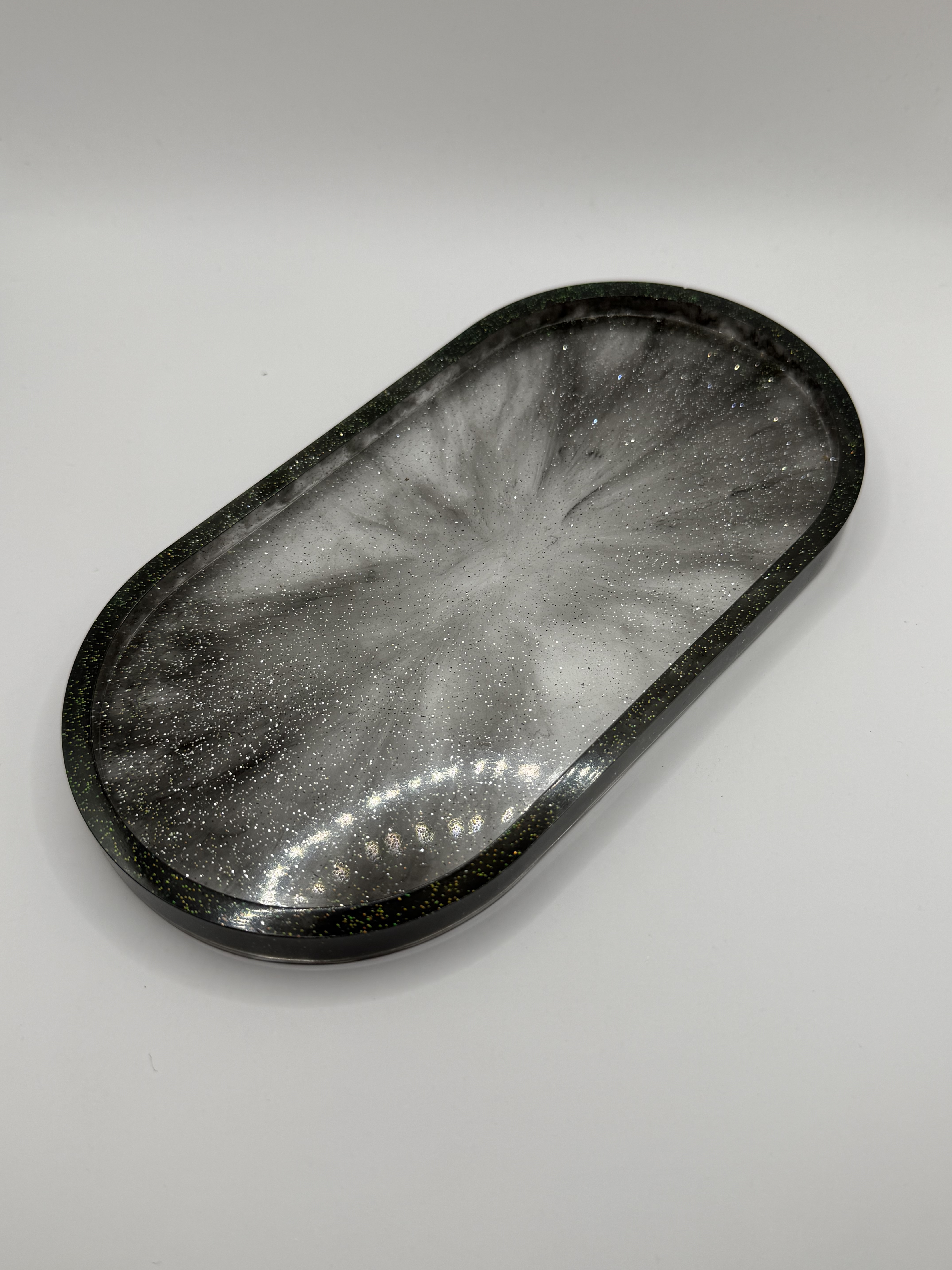 Ovale - noir paillette