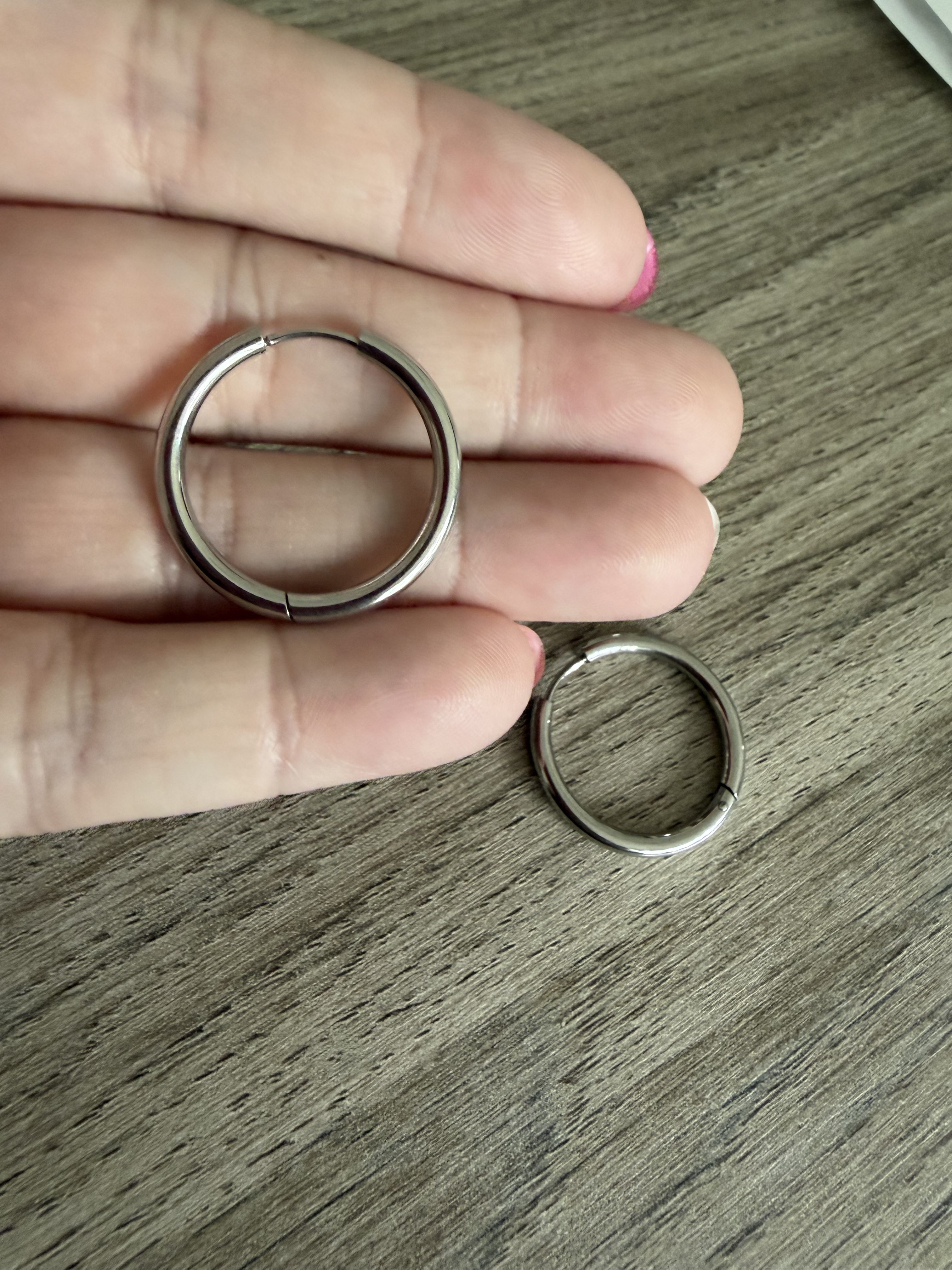 Anneaux argentés 20mm