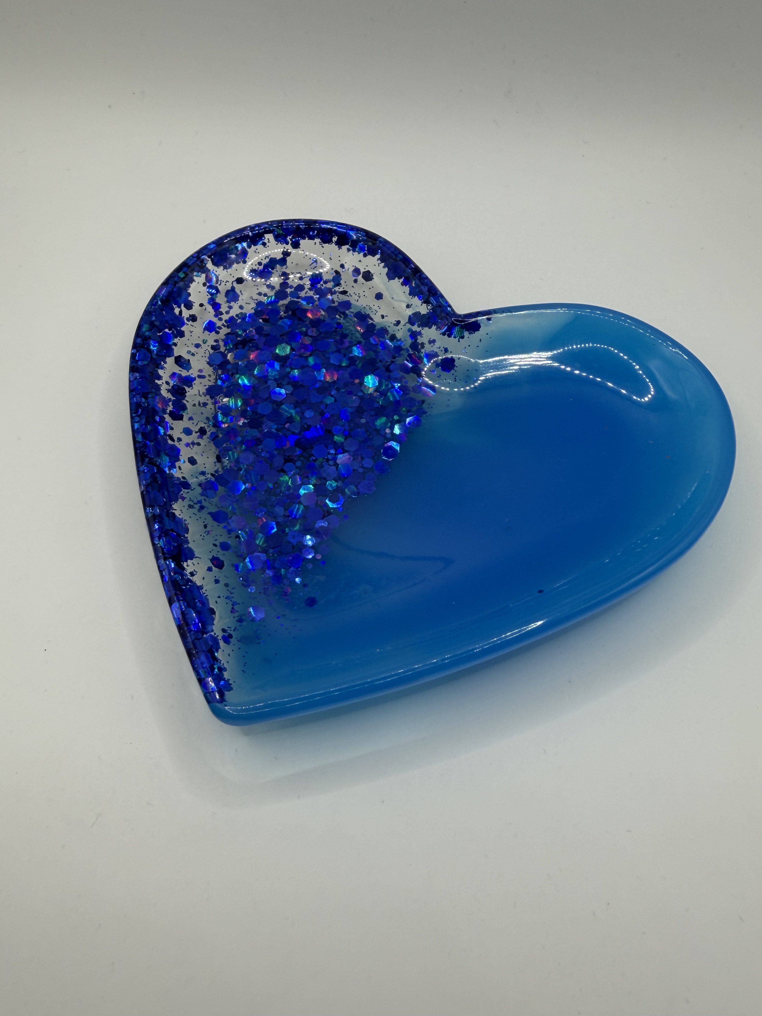 Coeur - bleu paillette bleue