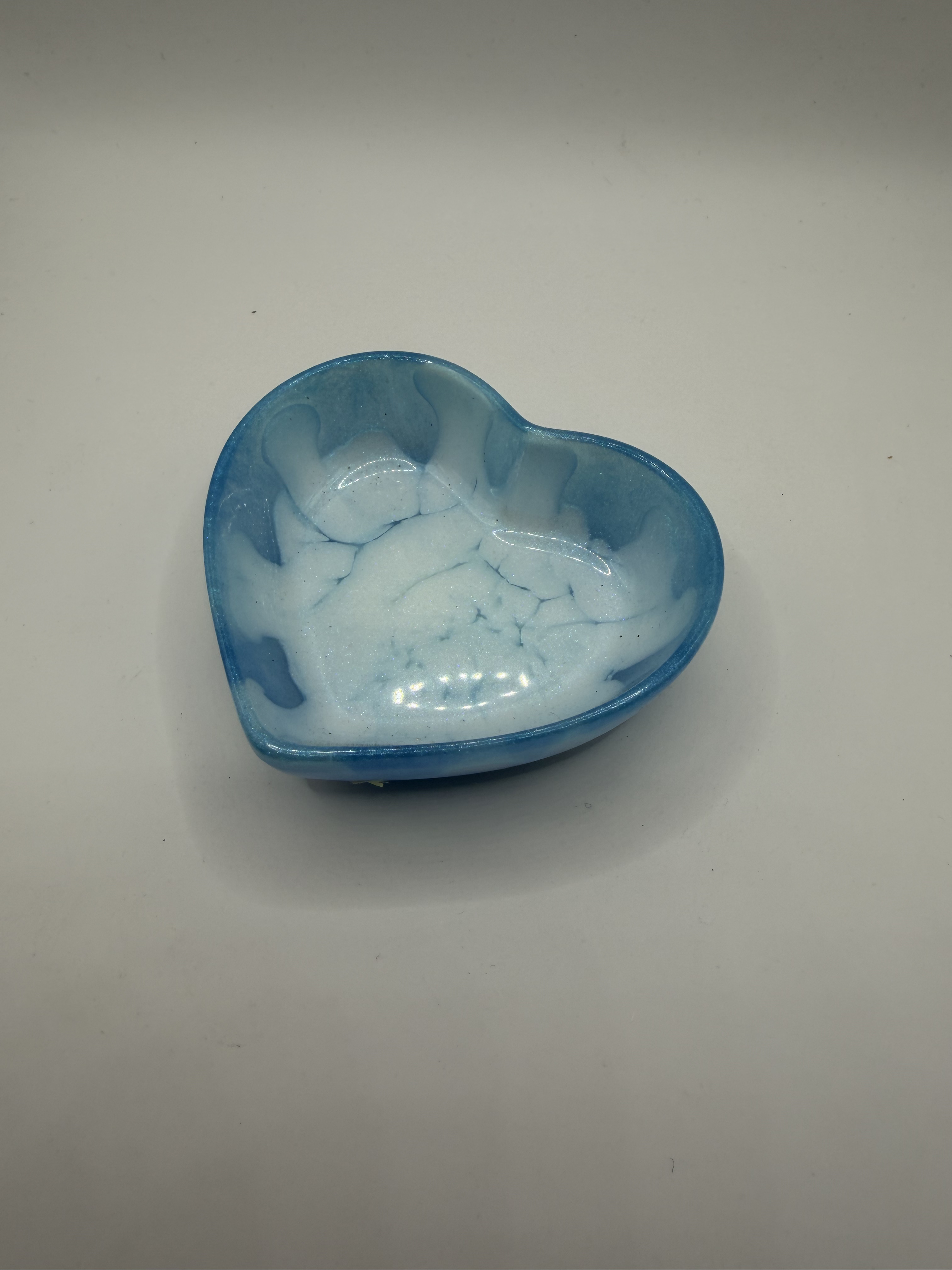 Coeur 8cm - bleu blanc