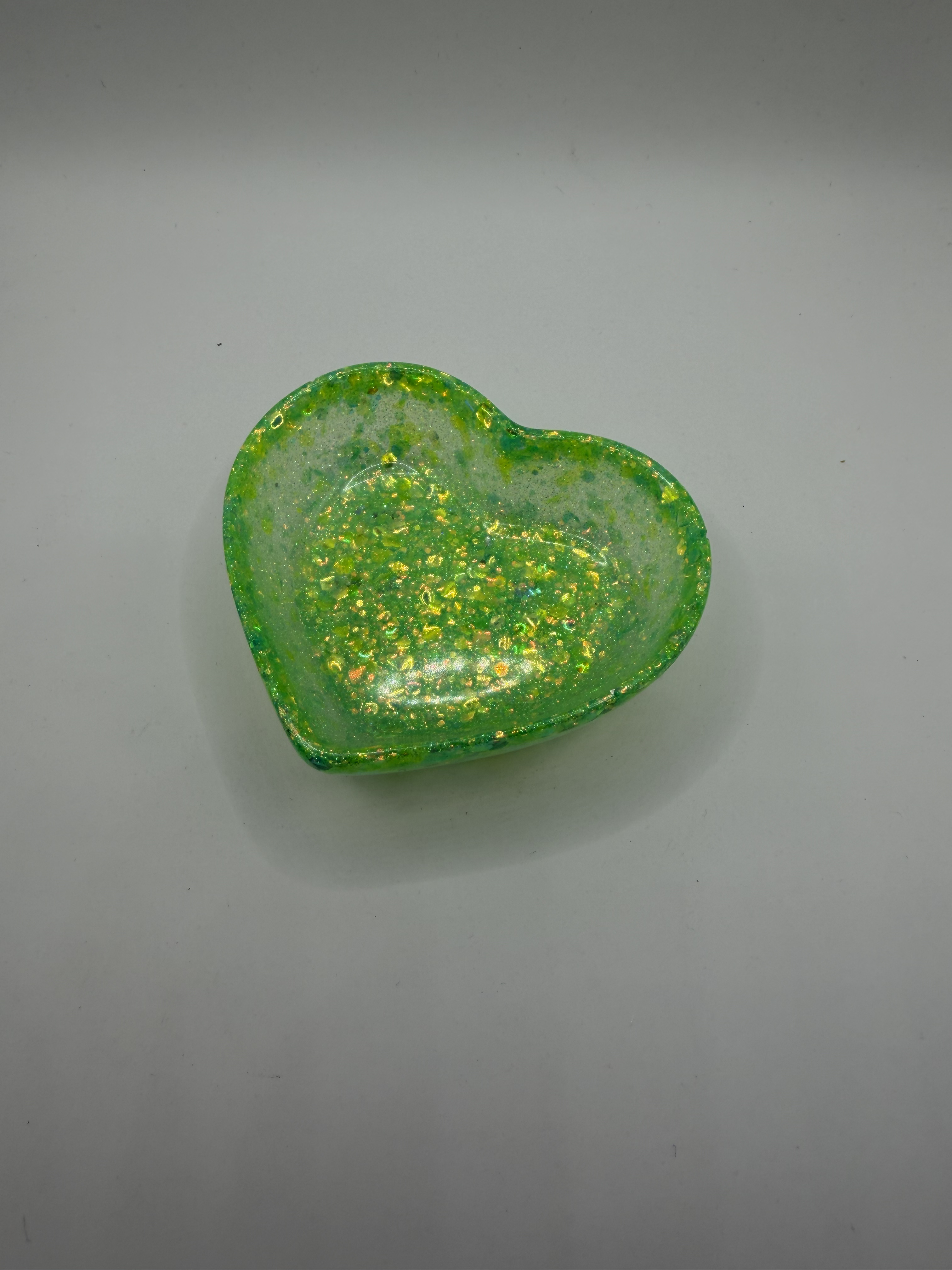 Coeur 8cm - paillette verte
