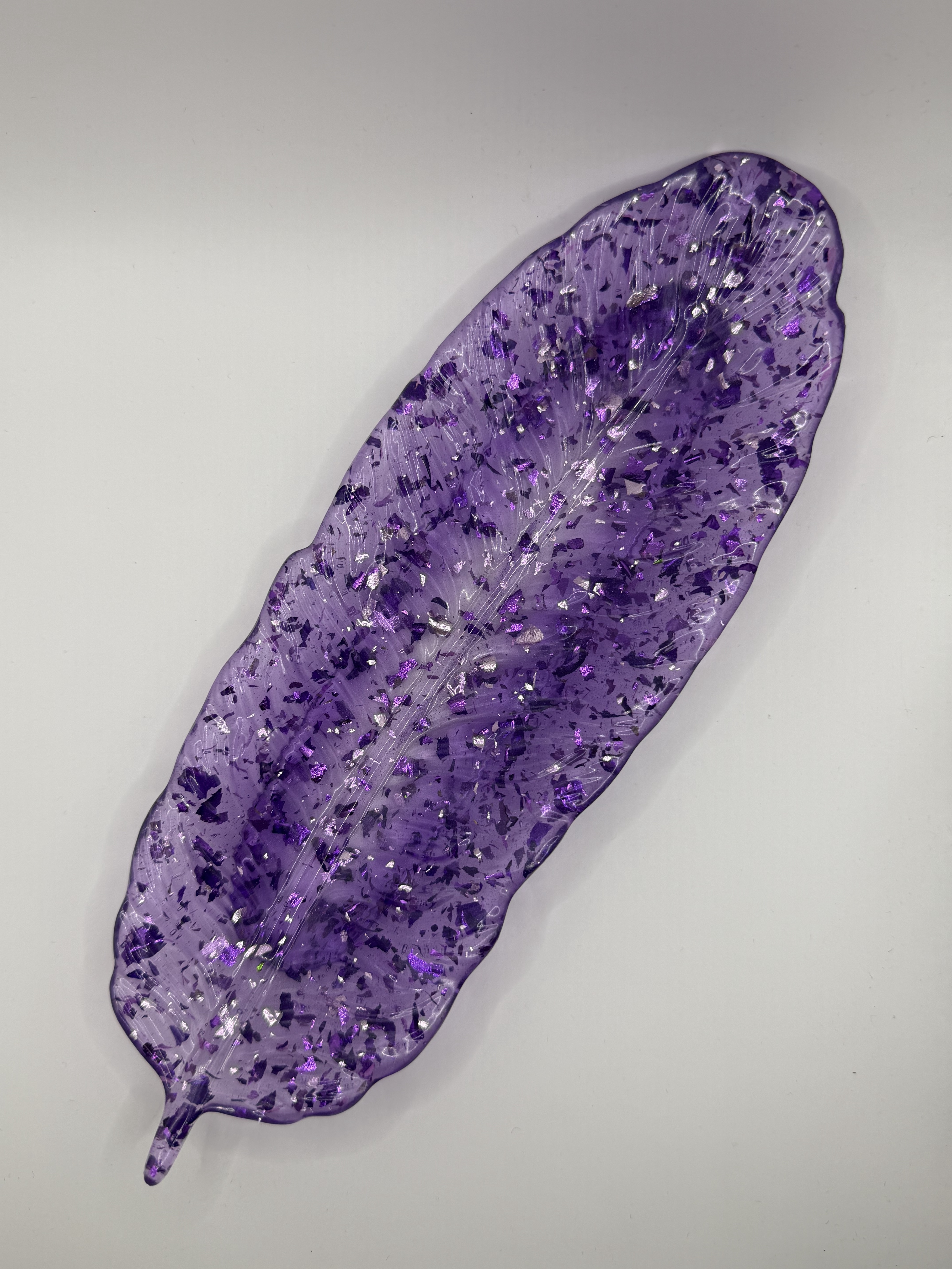 Plume - feuille violette mauve