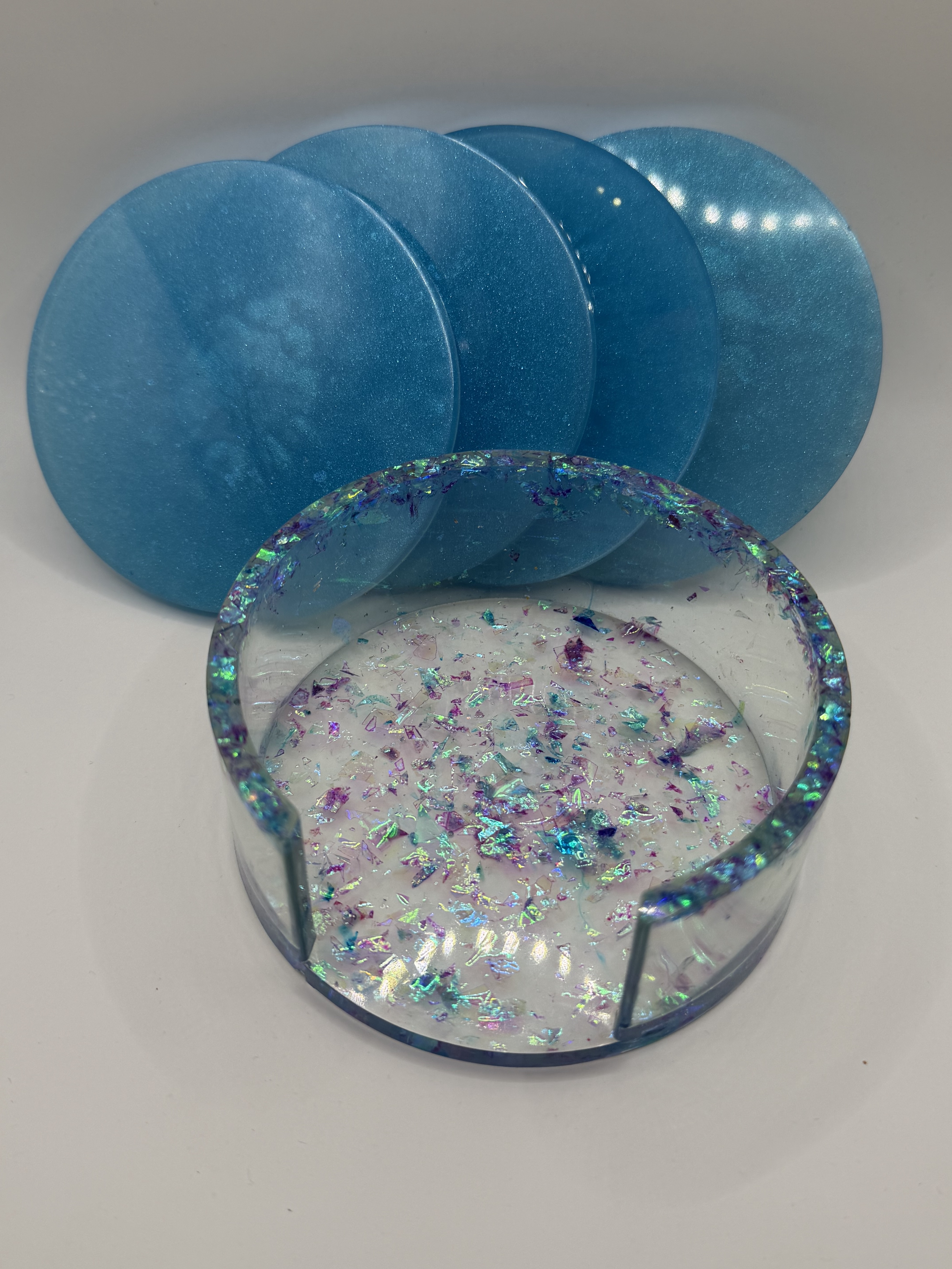 Dessous de verre - Bleu sirène