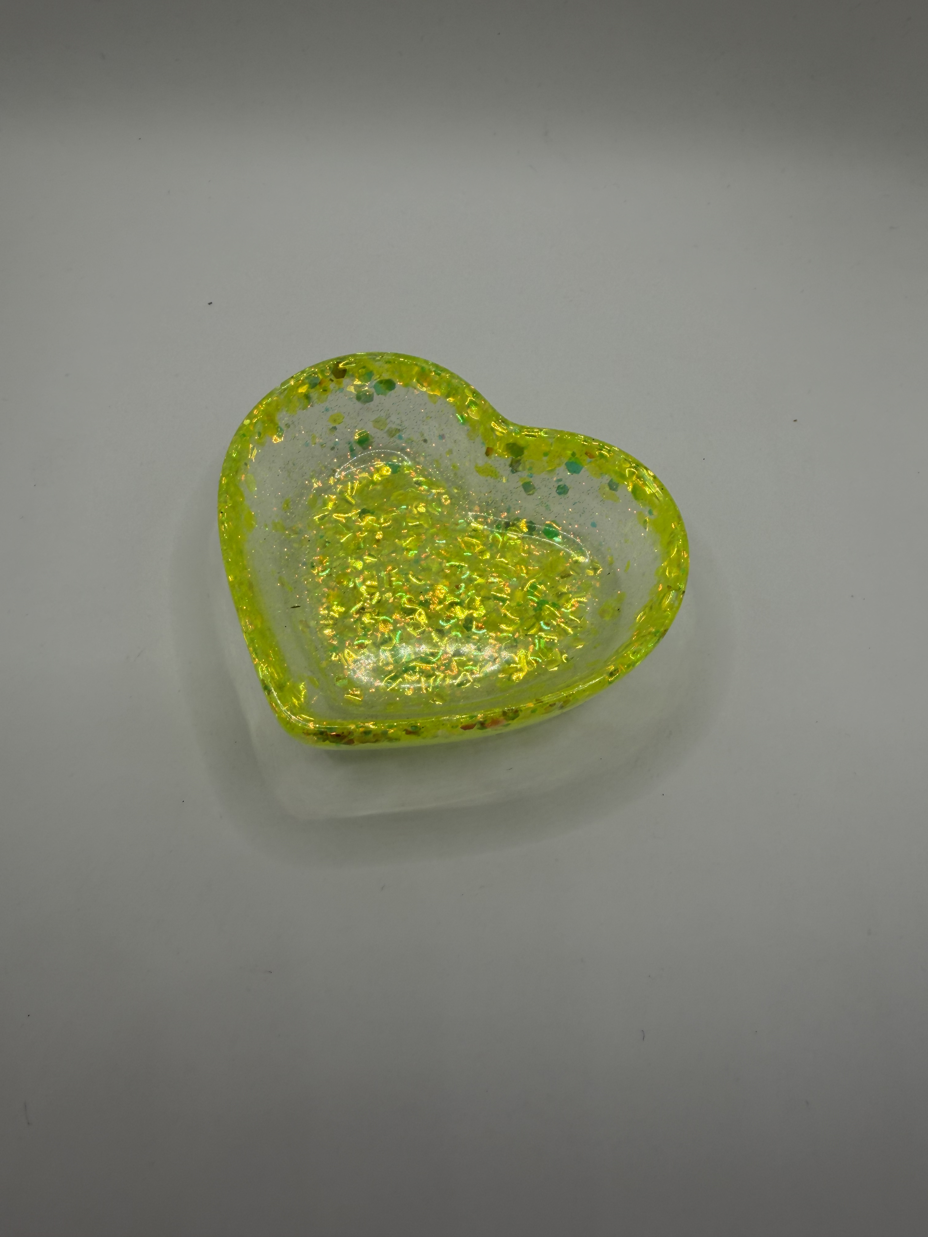 Coeur 8cm - paillette jaune