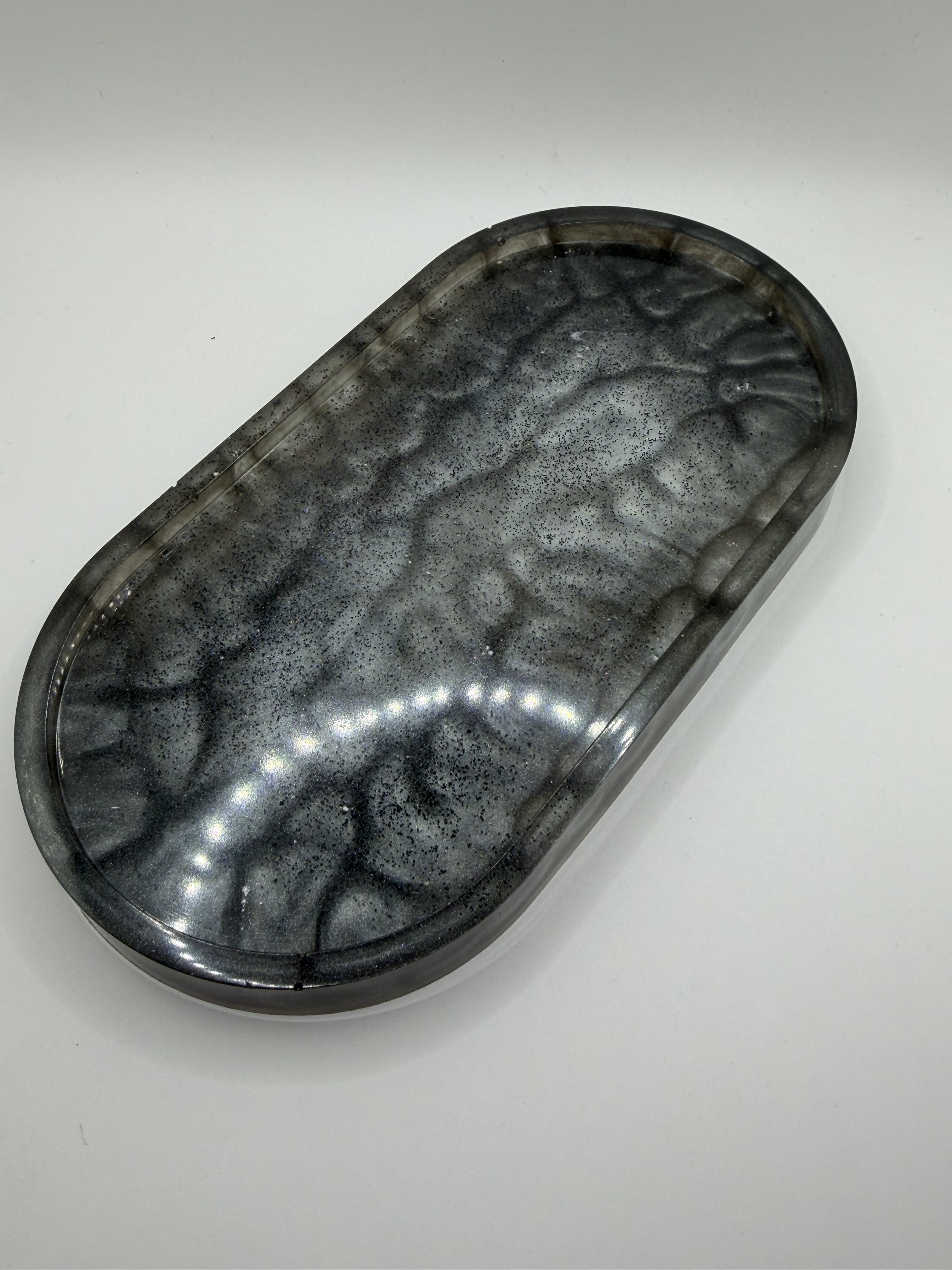 Ovale - noir paillette noire