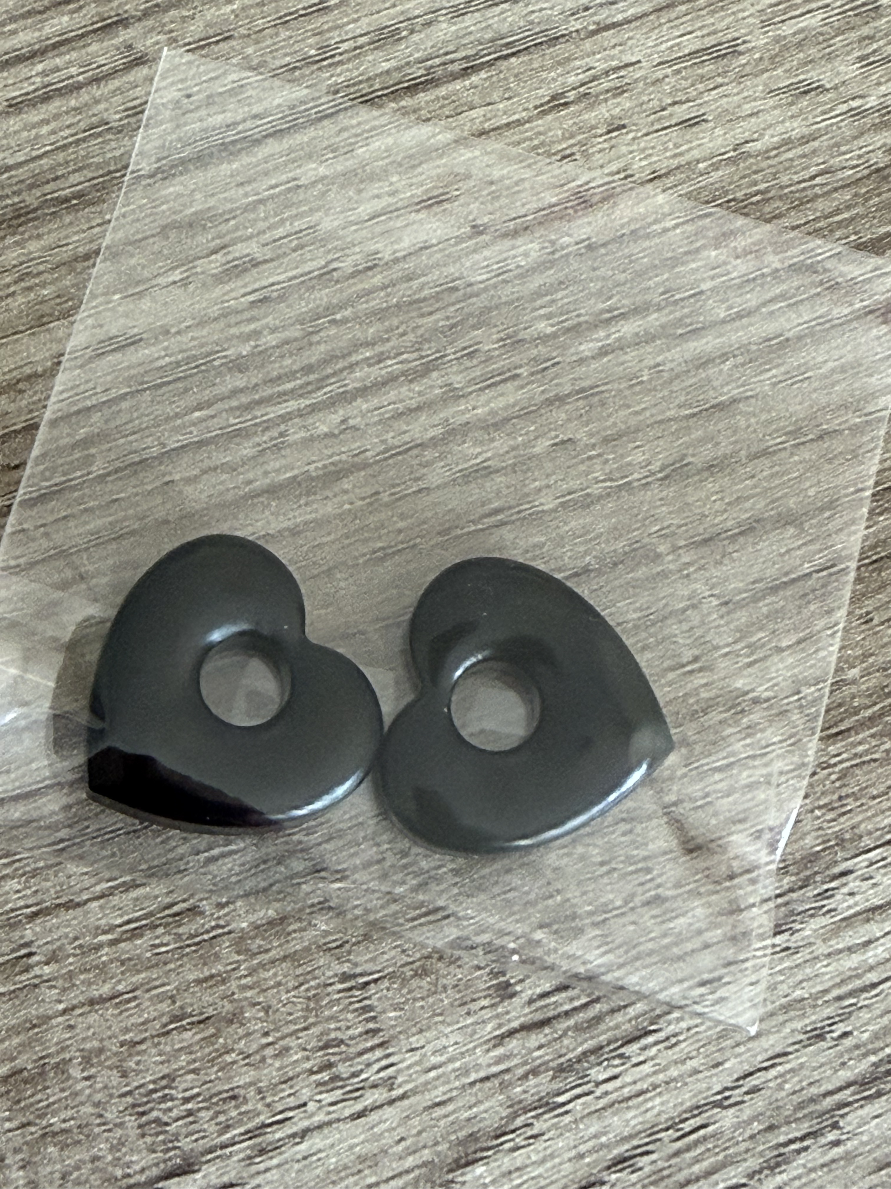 Pampilles coeur noir