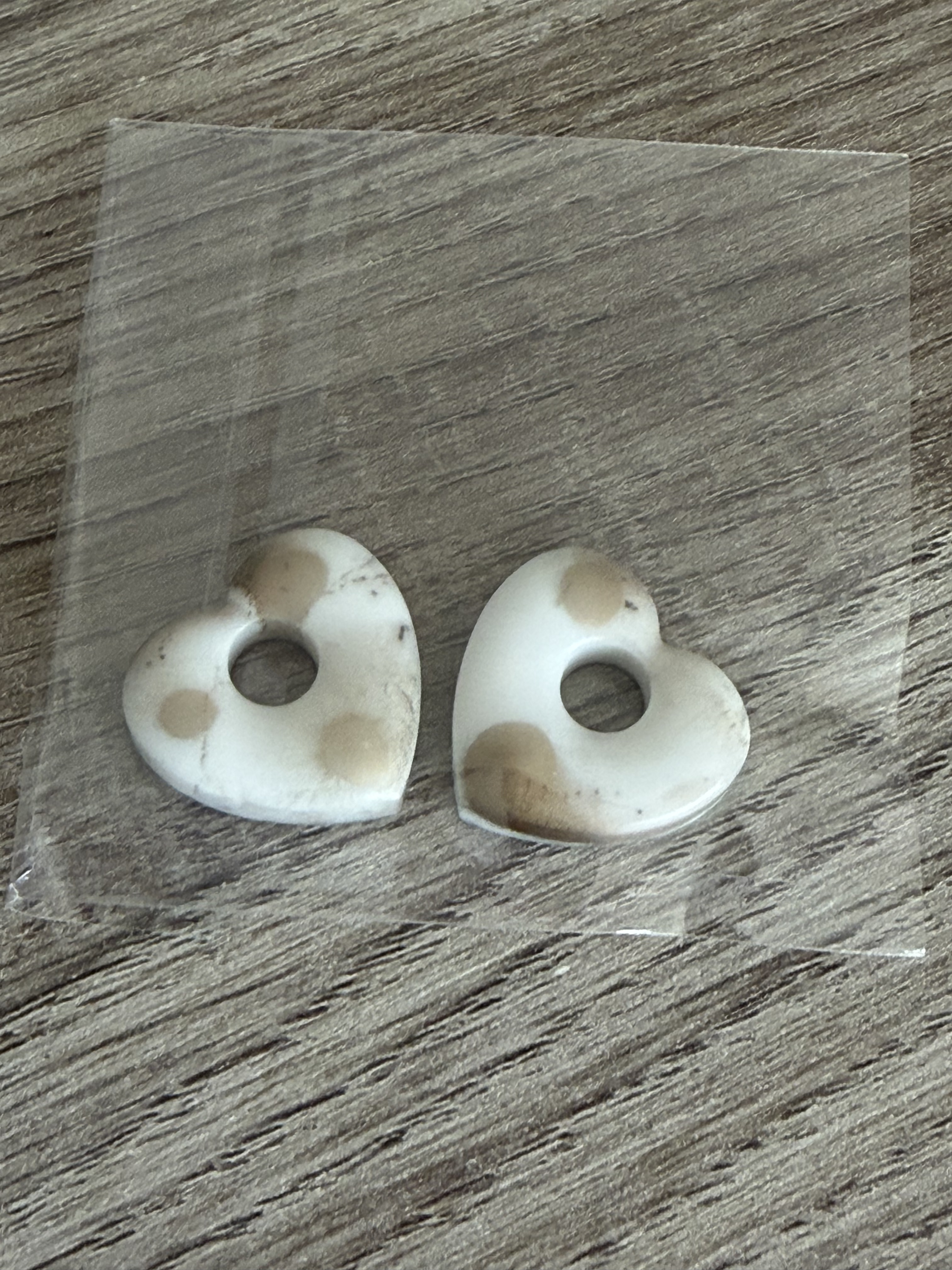 Pampilles coeur blanc et doré