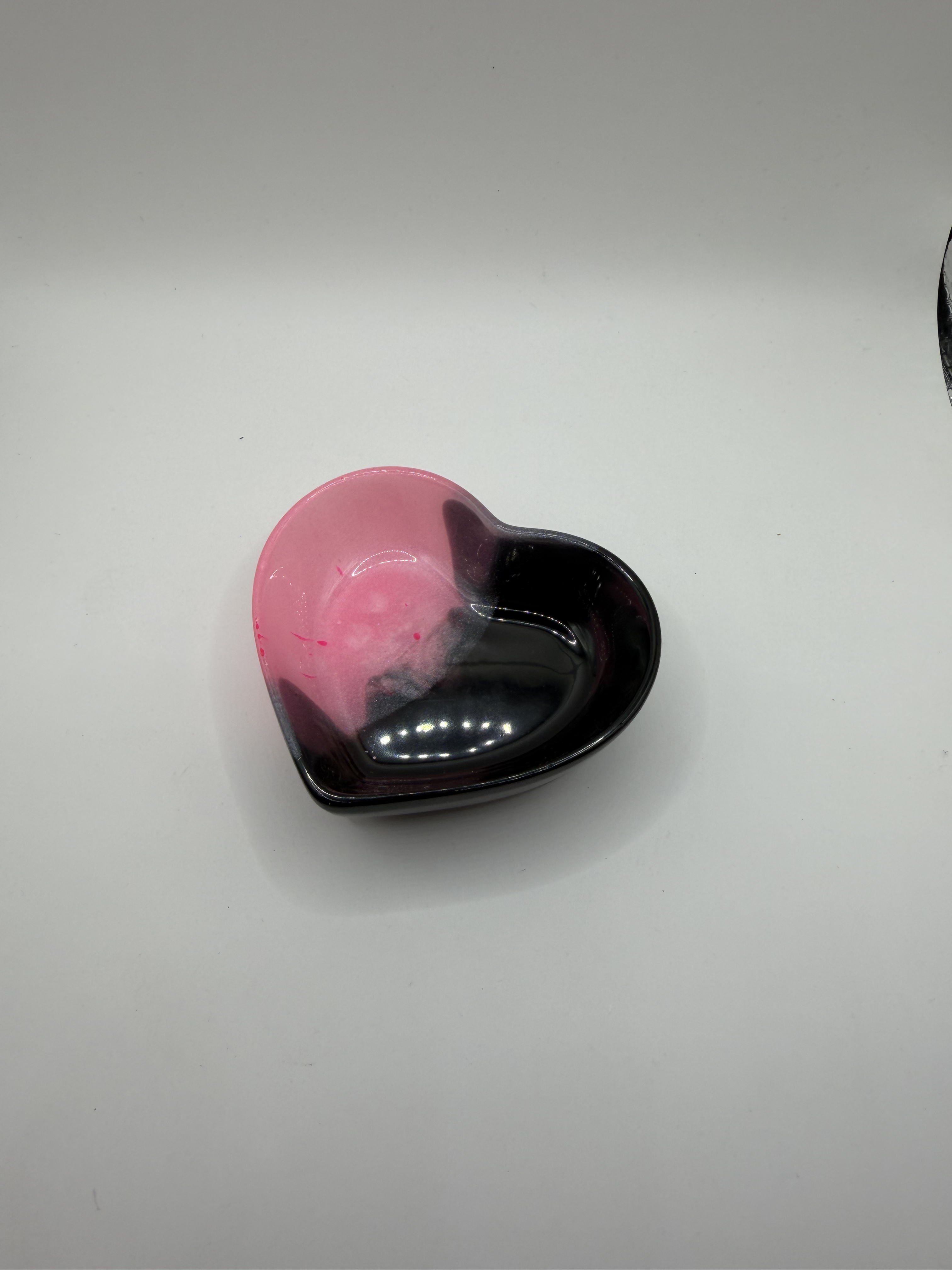 Coeur 8cm - noir rose